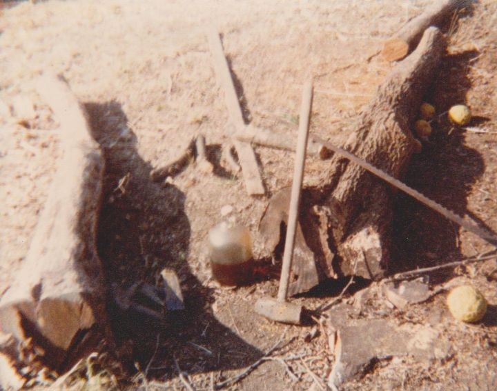 Wood cutting on Virgil Adderson 1980 Wood cutting on Virgil Adderson 1980