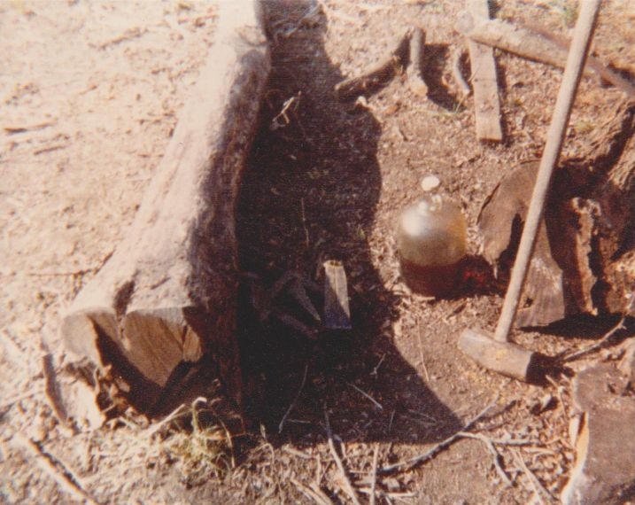 Wood cutting on Virgil Adderson 1980 Wood cutting on Virgil Adderson 1980