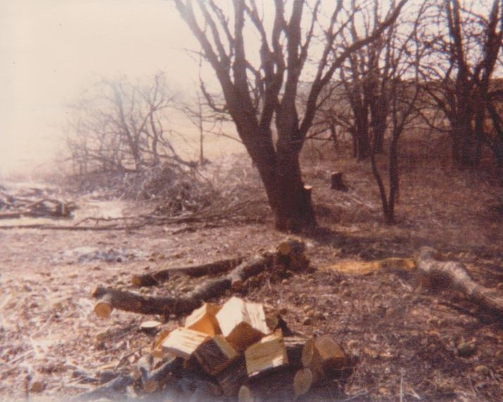 Wood cutting on Virgil Adderson 1980 Wood cutting on Virgil Adderson 1980